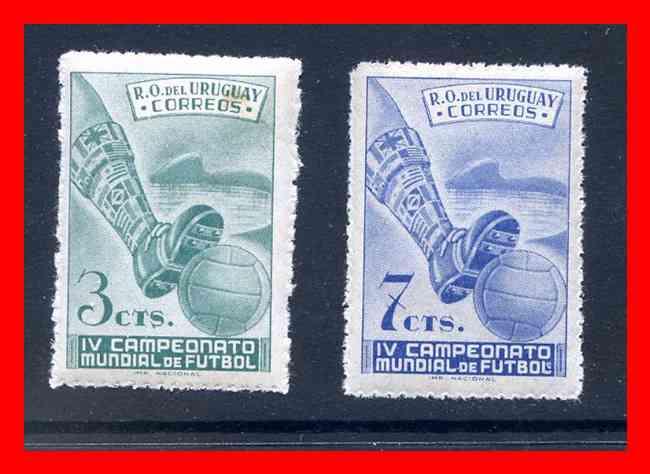 Uruguay 1951 #584-595, World Cup Soccer set of 2 --  MNH