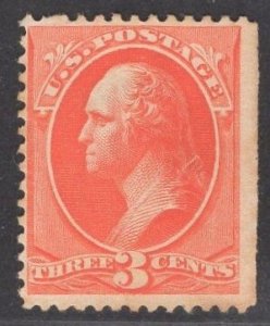 US Stamp #214 3c Vermillion Washington MINT NO GUM SCV $25.00