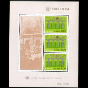 PORTUGAL-MADEIRA 1984 - Scott# 94a S/S Europa-Bridge NH