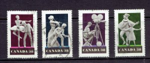 CANADA - 1989 PERFORMING ARTS - SCOTT 1252 TO 1255 - USED