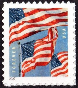 SC#5654 (Forever) U.S. Flags Sheet Single: BCA (2022) SA