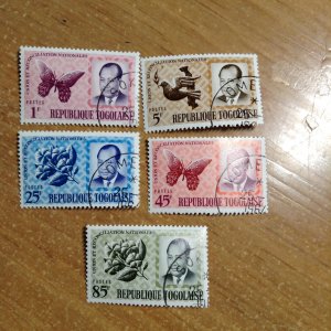 Togo  # 486-90  used