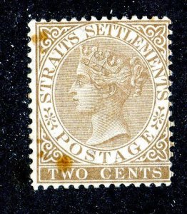 6904 BCx  Malaya Straits Settlements 1867 Sc#10 m (*) cv$60. (offers welcome)