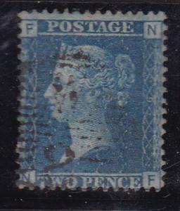 Great Britain 1858 2d blue  F/VF/used