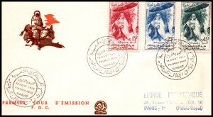 Morocco 29-31 Horses Typed FDC
