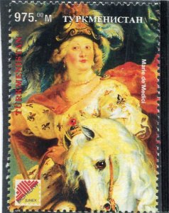 Turkmenistan 1999 MARIE DE MEDICI by RUBENS 1 value Perforated Mint (NH)