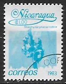 Nicaragua # 1220 - Stachytarpheta - used.....{KBrO}