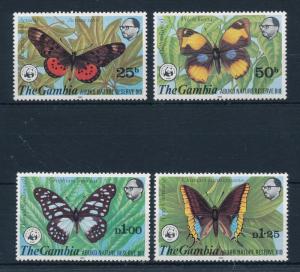 [53949] Gambia 1980 Butterflies Schmetterlingen Papillons WWF  MNH