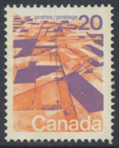 Canada  SC# 596a SG 704a Used  Grain Fields  perf 13½ see  details & scans