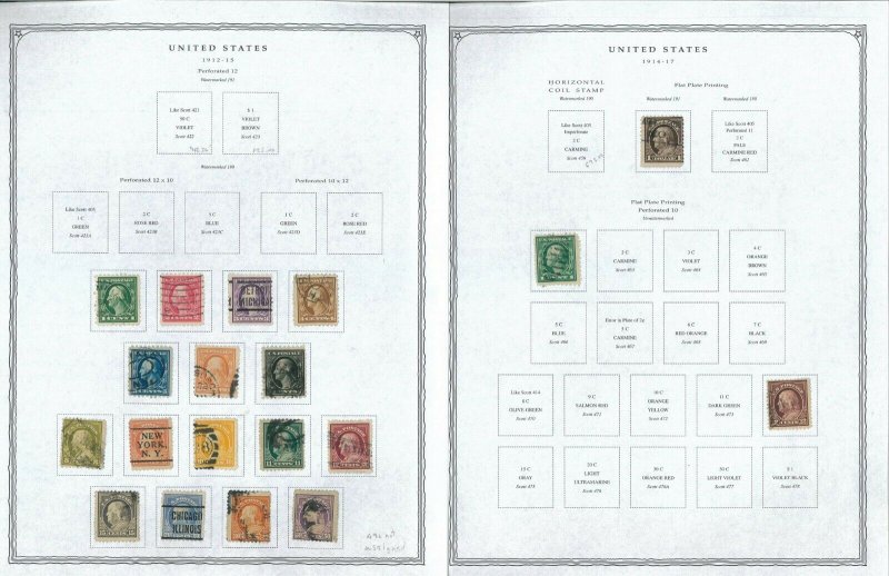 Lot of Used Early United States Postage Stamps F/VF Partial - Complete Sets 