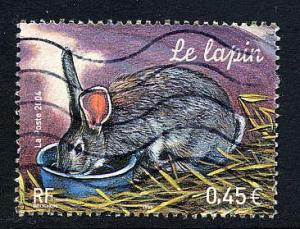 France #3013 used, Rabbit