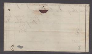 **CSA Cover, SC# 2 Paterson, Charlottesville, VA 12/27/1862, Folded Letter