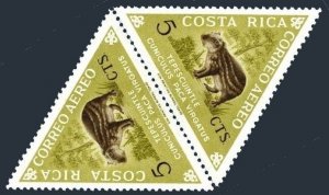 Costa Rica C354 tete-beche 2 pairs, MNH. Michel 612. Fauna 1963. Tapir.