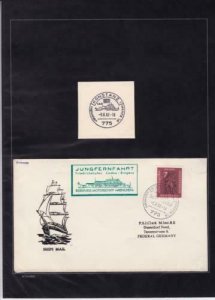 Germany  Schiffspost Ships post 1962  stamps cancel on page r20200