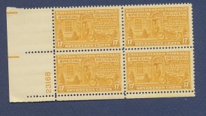 USA - Scott E18 - Plate block - MNH - 17ct Special Delivery - 1944