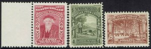 NEWFOUNDLAND 1897 400TH ANNIVERSARY 2C 4C AND 6C MNH **