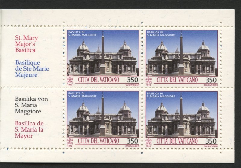 VATICAN CITY, BOOKLET 1993, MONUMENTS