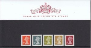 2017 Machin DLR Self-Adhes. Definitives £1.17 to £2.55 Presentation Pack no 106