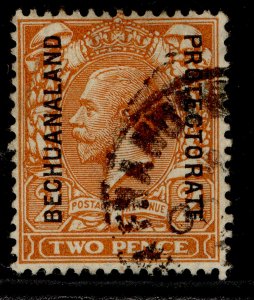 BECHUANALAND PROTECTORATE GV SG76a, 2d orange, FINE USED.