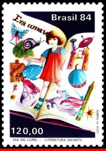 1958 BRAZIL 1984 BOOK DAY, CHILDREN'S LITERATURE, MI# 2075 RHM C-1421, MNH