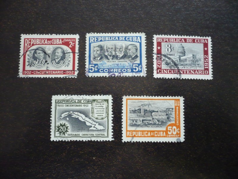 Stamps - Cuba - Scott# 476-480 - Used Partial Set of 5 Stamps