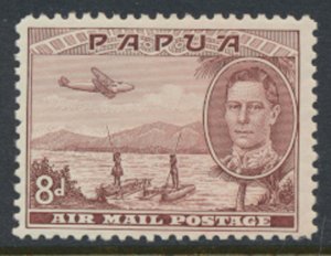 Papua 1938 Air - SG 166 Sc# C13 MH Natives Poling Rafts see details & scans 