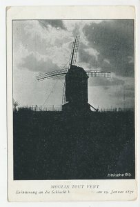 Fieldpost postcard Germany 1916 Windmill - Moulin Tout Vent - WWI