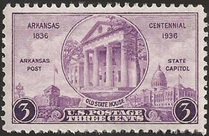 # 782 MINT NEVER HINGED ARKANSAS CENTENNIAL