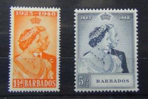 Barbados 1948 Silver Wedding Set MNH