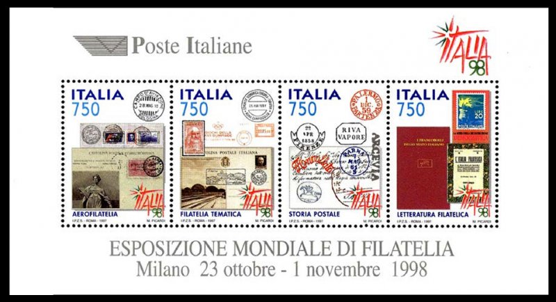 COLOR PRINTED ITALY 1990-1999 STAMP ALBUM PAGES (66 illustrated pages)