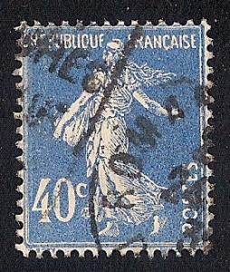 France #180 40C Sower, Light Ultra Stamp used VF