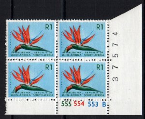 South Africa # 385 Plate Block MNH