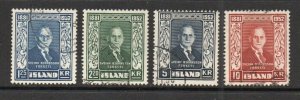 Iceland - Sc# 274 - 277 Used            /            Lot 0224294