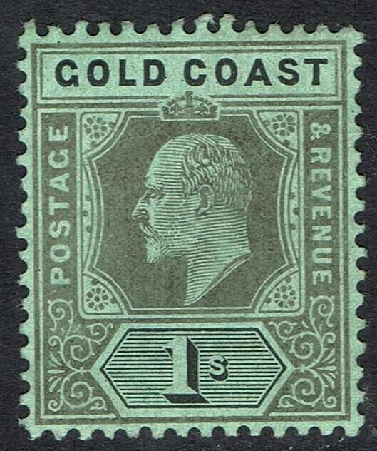 GOLD COAST 1907 KEVII 1/-