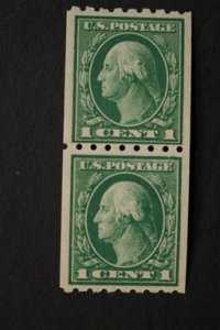 United States #410 Washington Coil Paste Up Pair 1912 MNH