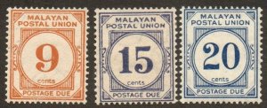 Malaya J17-J19 Set Mint hinged