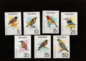 Tanzania  Scott#  978-984  MH  (1992 Birds)