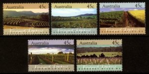 Australia 1992 -  Vineyard Regions  - MNH set #  1262-1266