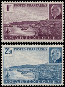 ✔️ VICHY FRANCE MARTINIQUE 1941 - PETAIN & FORT FRANCE Sc 188/189MNH ** [03P13]