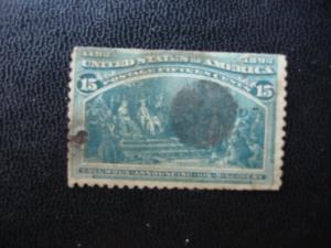1893 COLUMBIAN  SCOTT # 238  15c  USED   SCV $75.00