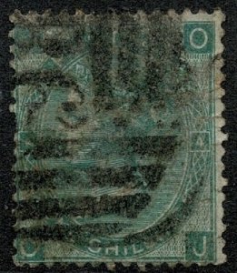 QV 1867-80 1/- Green Wmk. 33 (Spray of Rose) used S.G. 117 Pl.4