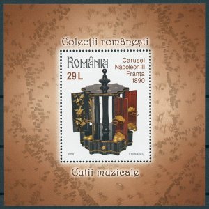 Romania Art Stamps 2020 MNH Music Boxes Romanian Collections Museums 1v M/S