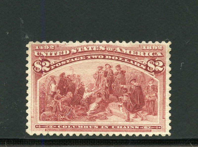 UNITED STATES $2 COLUMBIAN SCOTT #242 F EXPERTLY REGUMMED LH --SCOTT $1050.00