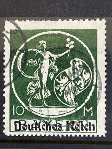 1920 German States Bavaria 10M Overprinted Sc# 274 Used