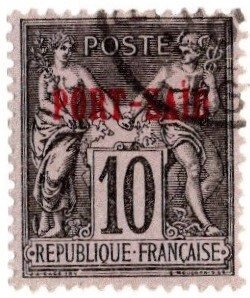 1899 France Offices in Egypt Port Said Scott #- 6 10 Centimes Used