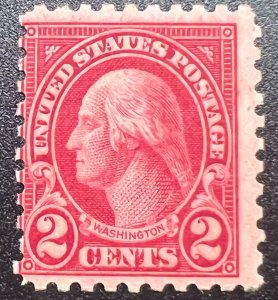 Scott#: 583 - George Washington 2¢ 1924 BEP single stamp MNHOG - Lot E3