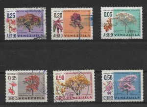 VENEZUELA 1969 FLORA, FLOWERS, TREE USED COMPLETE SET MI 1781/86