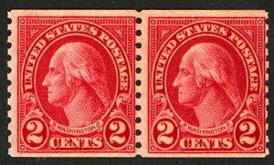 U.S. #599A MINT PAIR OG LH