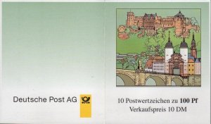 Germany 1996,Sc.#1934a used Booklet-Heidelberg Castle Frankfurt canceled