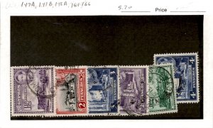 Cyprus, Postage Stamp, #147A, 147B, 148A, 164-166 Used, 1938-44 (AE)